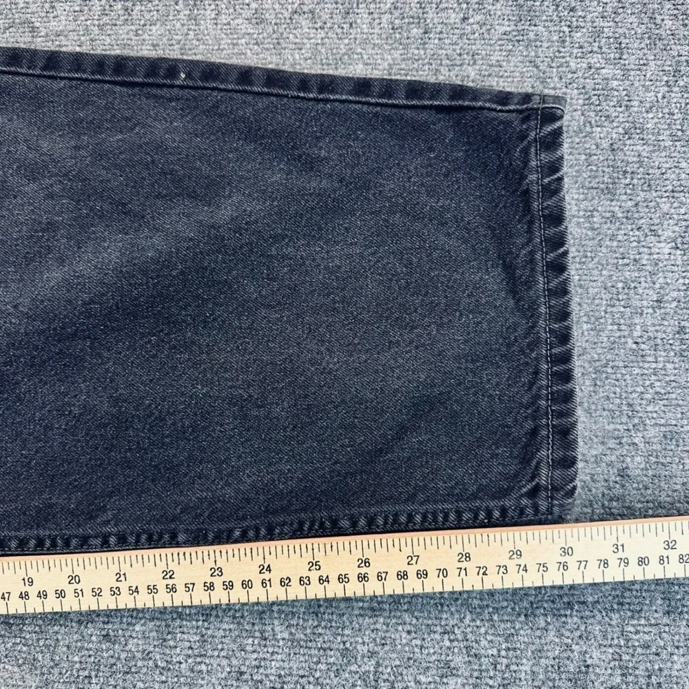 Levis 560 Comfort Fit Denim Jeans Mens 50x32 Faded Black Y2K Vintage Baggy Relax